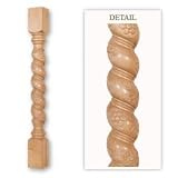 36H X 3 3/4 X 3 3/4, Full Round Hand Carved Hard Wood Grape Baluster Post Mantel Corbel. 31nBRvd U L. SL160 36H X 3 3/4 X 3 3/4, Full Round Hand Carved Hard Wood Grape Baluster Post Mantel Corbel.
