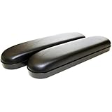 Universal Black Desk Length Vinyl Padded Armrest - Pair