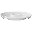 Earthenware 3-Section Tray - White
