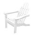 Prairie Leisure Aspen Adirondack Chair in a Rainbow of Colors Satin White - 11-004