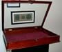 Wooden Display Case ~ Collectors Cabinet w/ Lock Mahogany