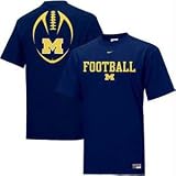 Michigan Wolverines NCAA Youth Team Issue T-shirt by Nike (Large Navy Blue) - Large
