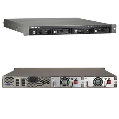 QNAP 4-BAY 1U ISCSI NAS, 2 POWER SUPPLY