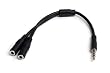 Startech.com 3.5mm 4 Pin to 2x 3 Pin 3.5mm Headset Splitter Adapter - M/F