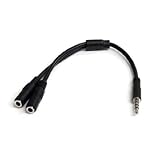 StarTech.com MUYHSMFF 3.5mm 4-Pin to 2x 3-Pin 3.5mm Headset Splitter Adapter - M/F ~ StarTech