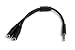 StarTech.com MUYHSMFF 3.5mm 4-Pin to 2x 3-Pin 3.5mm Headset Splitter Adapter - M/F