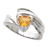 14K White Gold Citrine Ring