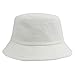 Umeepar Unisex 100% Cotton Packable Bucket Hat Sun hat for Men Women (Plain White)