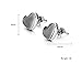 Give Gift Jewelry Fashion Women's Earrings Titanium Steel Heart Stud Earring 16x9mm 4g Weight