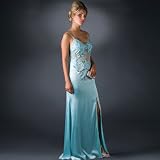 Formal Evening Gown. Stretch Charmeuse Dress for Prom, Party, Wedding by Sean Collection (70066)