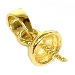 Pearl Pendant Cup Caps Setting Parts 14K Gold