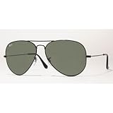 Ray Ban Sunglasses RB 3026 Aviator Large Metal II L2821 Black/Crystal Grey, 62mm