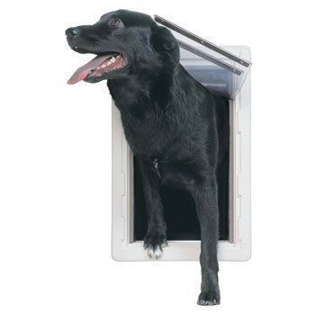 Perfect Pet All Weather Series Insulated X-Large Pet Door, Color:White