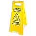 Genuine Joe Universal Graphic Wet Floor Sign - 6 / Carton - Wet Floor Print/Message - Foldable - Yellow