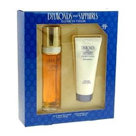 DIAMONDS & SAPHIRES by Elizabeth Taylor - 3.3 oz EDT SPR, 3.3 B/L - GIFT SET
