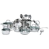 New Chef¡¯s Secret 18pc Stainless Steel Cookware and Utensil Set Mirror Finish Exterior 31nCIFW503L. SL160 New Chef¡¯s Secret 18pc Stainless Steel Cookware and Utensil Set Mirror Finish Exterior