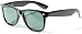 Wayfarer Style Sunglasses by Aviator Black & Dark Smoke Lens with Pouch