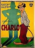 PLAQUE 20X15cm AFFICHE CHARLIE CHAPLIN BRUXELLES