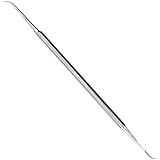 PetEdge Stainless Steel Dental Pet Double-Ended Twin Scaler with Curved Spade-Shaped End