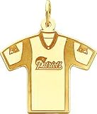 14K Gold NFL New England Patriots Football Jersey Charm