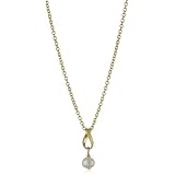 Dogeared Bridal Twist Pearl Necklace, 16