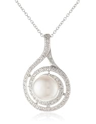 Bella Pearl Swirl Pearl Pendant Necklace, 20"