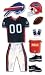 NFL TEAM UNIFORM 3-D Stickers BUFFALO BILLS -DISCONTINUED ITEM - For Scrapbooking, Card Making & Craft Projects