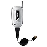 Retractable USB Cable for the Samsung SCH-A650 with Power Hot Sync and Charge capabilities - Gomadic Brand w/ TipExchange Technology