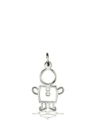 Mothers Day Jewelry Gift - Small Cookie Cutter Kids Mommys Boy Charm in Sterling Silver