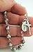 Oxidized Silver 6MM Rosebud Prayer Bead 7 3/4-inch Miraculous Rosary Bracelet