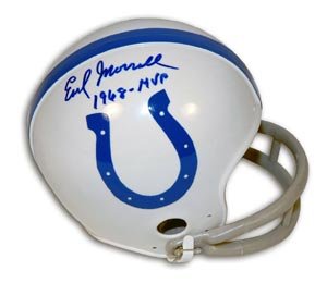 Earl Morrall Signed Baltimore Colts Mini Helmet - 1968 MVP