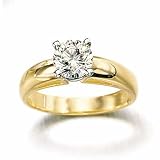 1.50ct Certified Diamond Engagement Ring In 14kt Yellow Gold. Size 7