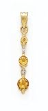 14K .02CT Dia Citrine Pend - GH15816NOV