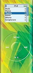 Green Abstract - Apple iPod nano 2G (2nd Generation) 2GB 4GB 8GB Hard Case iJacket - Shock Absorbent Hard Protective Faceplate Cover + FREE Rotating Belt Clip Holster + FREE Lanyard + FREE Screen Protector