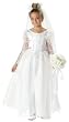 Girls Blissful Beautiful Bride Costume Dress (Bouquet not included - Veil goes around bun, not forehead)