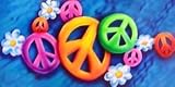 Airbrushed License Plate - Peace Signs License Plate - #2027
