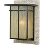 Quoizel GH8412IBG Guthrie 17-1/2-Inch Large Wall Lantern with Frosted Rain Glass Mounted on a Granite Plate, Imperial Bronze