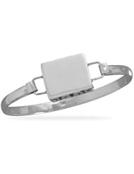 Rectangular Engravable Bangle with Designed Edge