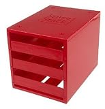 18-Bottle Spice Organizer with 3 Drawers (Red)