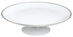 Vera Wang by Wedgwood Golden Grosgrain 10.5-Inch Footed Cake Stand