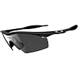 Oakley M Frame Strike Adult Sport Sports Wear Sunglasses w/ Free B&F Heart Sticker Bundle - Black/Grey