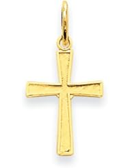 14k Gold Cross Charm