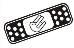 BAND-AID SHOCKER 8" BLACK Vinyl Decal Window Sticker for Laptop, Ipad, Window, Wall, Car, Truck, Motorcycle