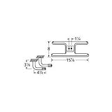 MCM 10502-73112 Stainless Steel H Twin, Centered, 1.25 Inch Offset Burner