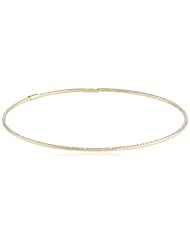 14k Yellow Gold D-Cut Thin Slip-On Bangle Bracelet, 7.75"