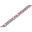 14K White Gold Pink Sapphire and Diamond Bracelet
