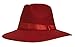 Bigood Unisex Women Imitation Cashmere Large Brim Panama Sun Fedora Hat Red