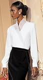PLEATED COLLAR BLOUSE