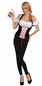 Forum Beer Garden Corset Top, Black, One Size Costume