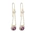 18k Yellow Gold Plated Sterling Silver African Amethyst Wire Earrings